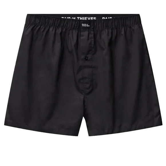 PAIR of THIEVES Woven Boxer 2-Pack Blue Black Size Small NWT S-2704 - Picture 6 of 7